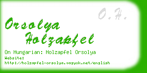 orsolya holzapfel business card